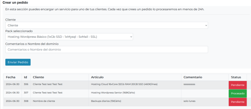 pasanos pedidos de forma facil y controlada para agencias de marketing digital