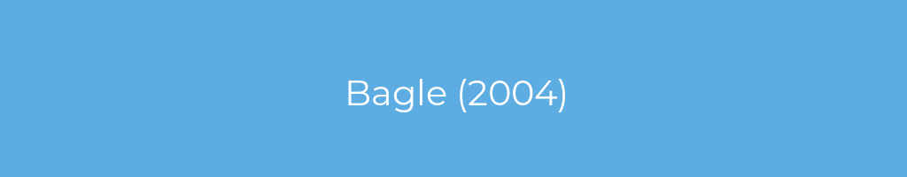 La imagen muestra un fondo azul con un texto centrado en letras blancas que muestra la palabra bagle-(2004) 