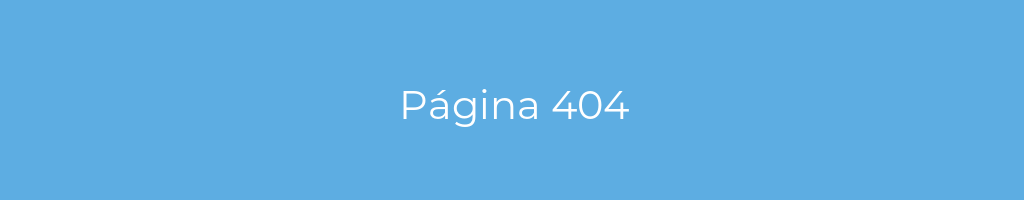 La imagen muestra un fondo azul con un texto centrado en letras blancas que muestra la palabra Página 404 