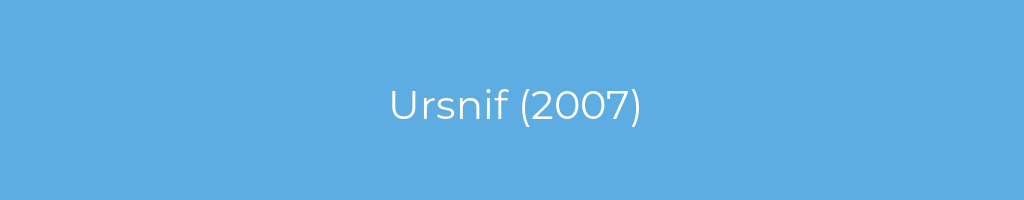 La imagen muestra un fondo azul con un texto centrado en letras blancas que muestra la palabra ursnif-(2007) 