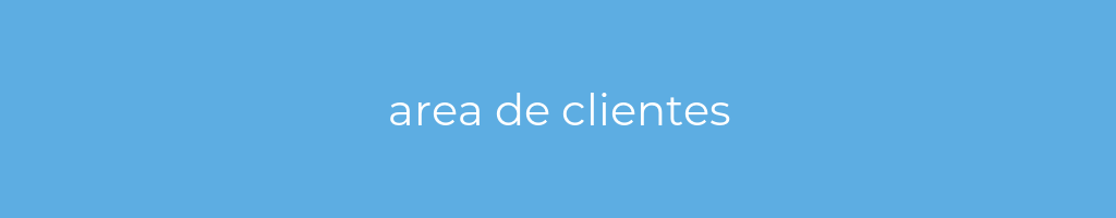 La imagen muestra un fondo azul con un texto centrado en letras blancas que muestra la palabra area de clientes 
