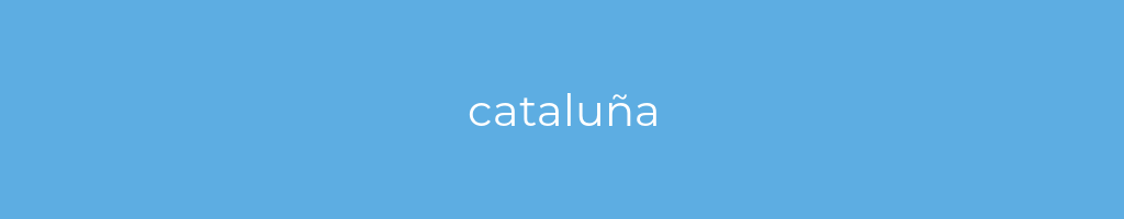 La imagen muestra un fondo azul con un texto centrado en letras blancas que muestra la palabra cataluña 