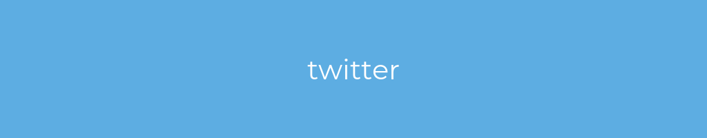 La imagen muestra un fondo azul con un texto centrado en letras blancas que muestra la palabra twitter 