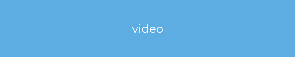 La imagen muestra un fondo azul con un texto centrado en letras blancas que muestra la palabra video 