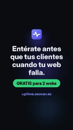 Uptime de SeoXan avisa por Telegram cuando tu web se cae