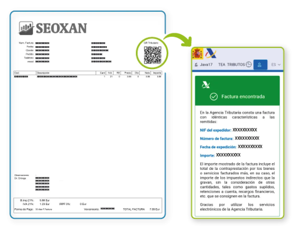 veri*factu, factura y codigo qr