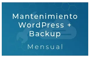 Pack Mantenimiento Wordpress+Backups (Mensual)