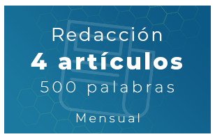 Redacción contenido 4 artículos en blog x 500 Palabras (Mensual)